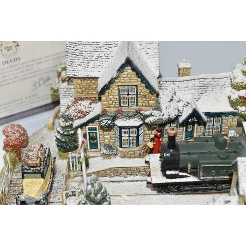 351 - TWO BOXED LILLIPUT LANE SCULPTURES, comprising Full Steam Ahead no L2365, from The British Collectio... 