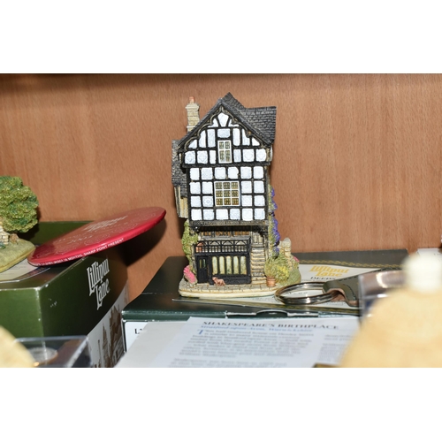 352 - A COLLECTION OF BOXED LILLIPUT LANE SCULPTURES, comprising fifteen boxed sculptures with deeds, many... 