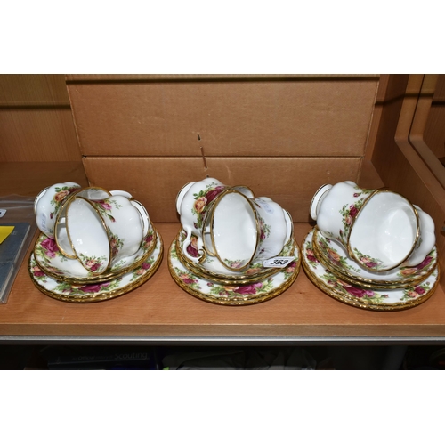 363 - EIGHTEEN PIECES OF BOXED ROYAL ALBERT 'OLD COUNTRY ROSES' TEA WARE, comprising six tea plates, six t... 