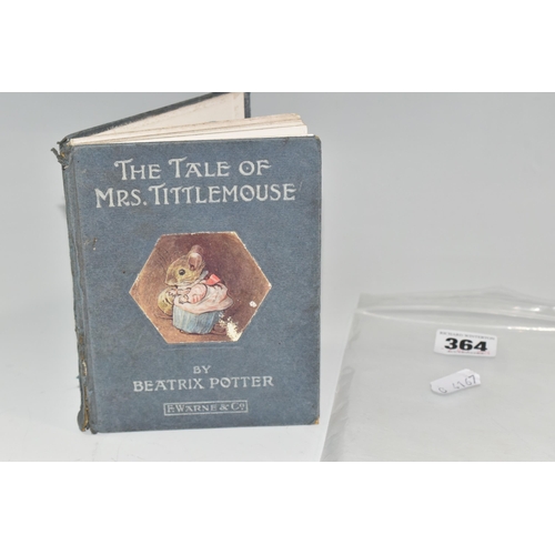 364 - POTTER; Beatrix, The Tale Of Mrs. Tittlemouse, 1st Edition 1910, pub. F. Warne & Co. blue front boar... 