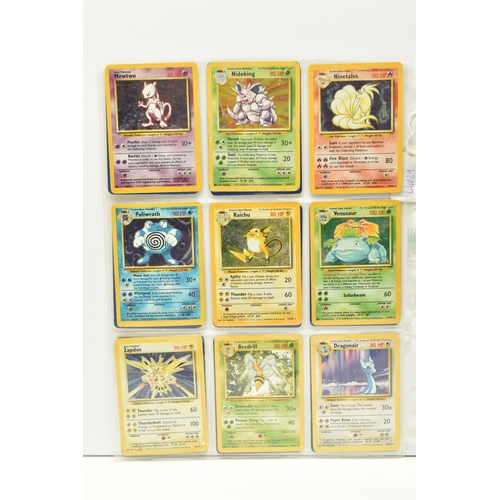 371 - NEAR COMPLETE POKEMON BASE SET, only missing nos. 1, 49, 56, 82, 88 and 98, card condition varies co... 