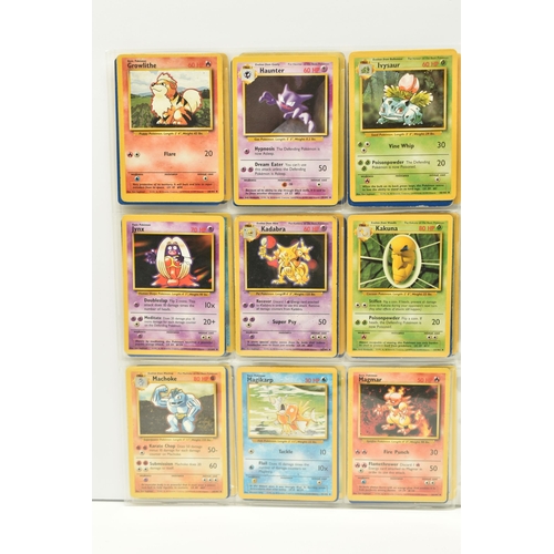 371 - NEAR COMPLETE POKEMON BASE SET, only missing nos. 1, 49, 56, 82, 88 and 98, card condition varies co... 