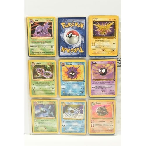 373 - NEAR COMPLETE POKEMON FOSSIL SET, only missing nos. 2, 3, 4, 6, 9, 23, 24, 29 and 45, card condition... 