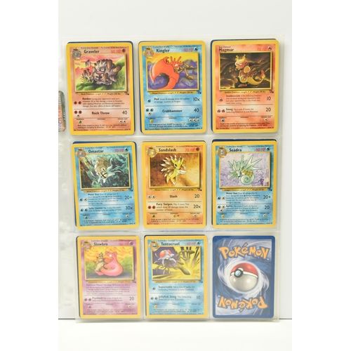 373 - NEAR COMPLETE POKEMON FOSSIL SET, only missing nos. 2, 3, 4, 6, 9, 23, 24, 29 and 45, card condition... 