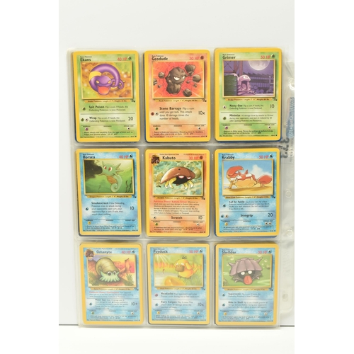 373 - NEAR COMPLETE POKEMON FOSSIL SET, only missing nos. 2, 3, 4, 6, 9, 23, 24, 29 and 45, card condition... 