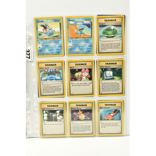 377 - COLLECTION OF POKEMON NEO GENESIS CARDS, includes 72 of the 111 cards including a first edition Bell... 