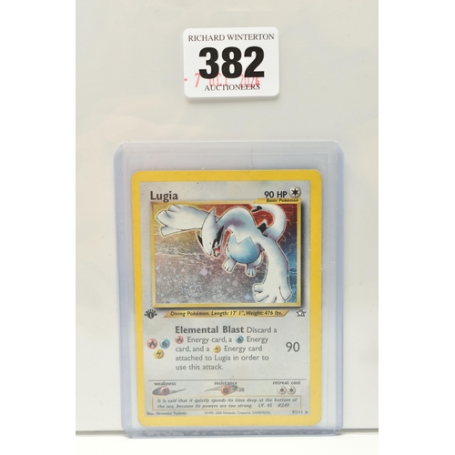 382 - POKEMON NEO GENESIS FIRST EDITION LUGIA 9/111, card in moderately played condition