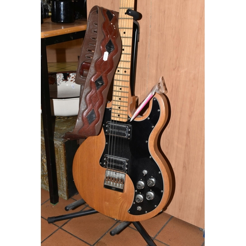 403 - A PEAVEY T-60 ELECTRIC GUITAR with ash body with natural finish, maple neck with embossed serial num... 