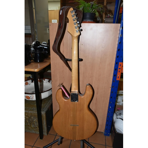 403 - A PEAVEY T-60 ELECTRIC GUITAR with ash body with natural finish, maple neck with embossed serial num... 