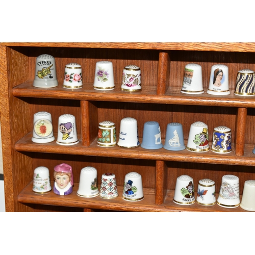 409 - ONE BOX AND LOOSE DISPLAYS OF THIMBLES to include approximately two hundred assorted metal, silver, ... 