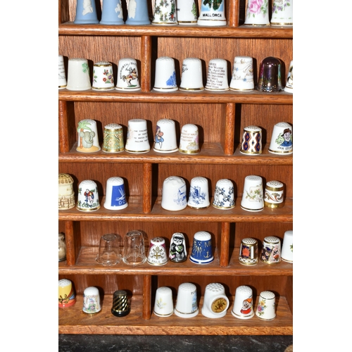 409 - ONE BOX AND LOOSE DISPLAYS OF THIMBLES to include approximately two hundred assorted metal, silver, ... 