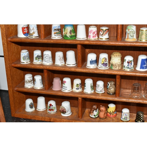 409 - ONE BOX AND LOOSE DISPLAYS OF THIMBLES to include approximately two hundred assorted metal, silver, ... 