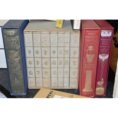 410 - A COLLECTION OF BOOKS, comprising twelve Folio Society titles, Grimm's Fairy Tales, Hans Andersen's ... 