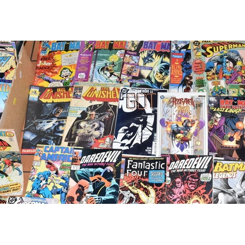 412 - A BOX OF MARVEL AND DC COMICS, includes Superman number 465 (first appearance of Hank Henshaw), full... 