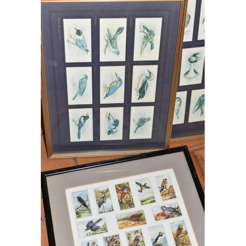 420 - TWO BOXES AND LOOSE FRAMED COLLECTABLE CIGARETTE CARDS comprising a variety of sizes and manufacture... 