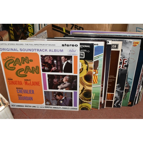 426 - FOUR BOXES OF LPS to include Frank Sinatra, sound tracks to shows, films etc. Jim Reeves, Top of the... 