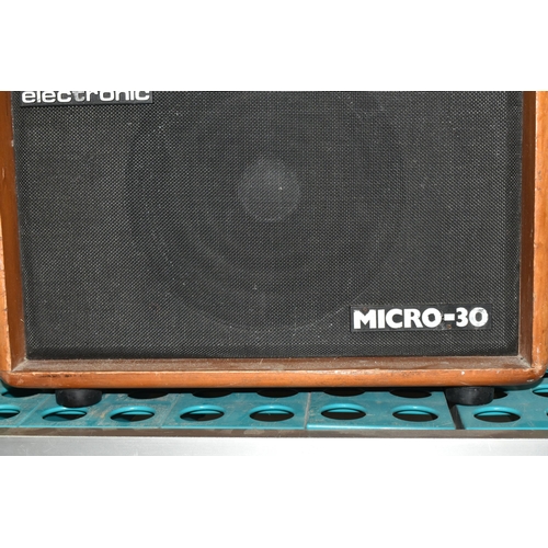 454 - AN HH MICRO-30 AMPLIFIER, fitted with an HH model 10G fifty watt loudspeaker (Condition Report: unte... 