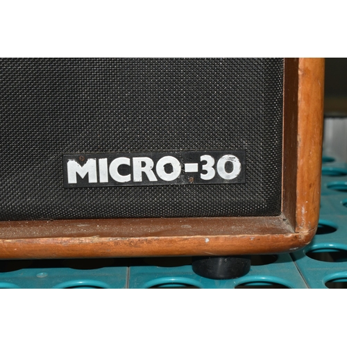 454 - AN HH MICRO-30 AMPLIFIER, fitted with an HH model 10G fifty watt loudspeaker (Condition Report: unte... 