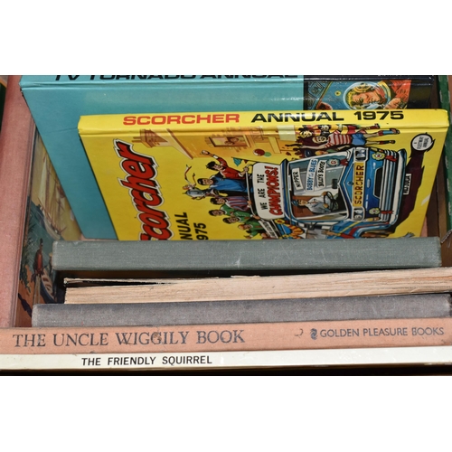 457 - THREE BOXES AND LOOSE BOOKS, METALWARE AND MISCELLANEOUS ITEMS, to include twelve late 1940s/early 1... 