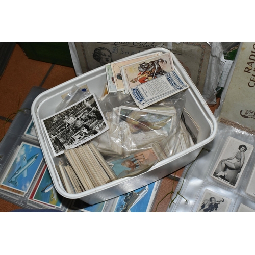 483 - TWO LARGE BOXES & ONE SMALL BOX OF CIGARETTE CARDS containing several thousand examples of Cigarette... 