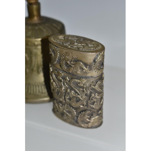 356 - A GROUP OF ASIAN METAL WARE, possibly Tibetan and Indian in origin, comprising a napkin ring decorat... 