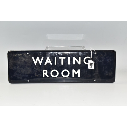 359 - A B.R. EASTERN REGION ENAMELLED WAITING ROOM DOORPLATE, white lettering on blue background, appears ... 