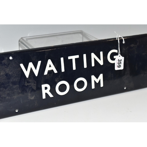 359 - A B.R. EASTERN REGION ENAMELLED WAITING ROOM DOORPLATE, white lettering on blue background, appears ... 