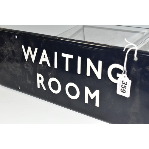 359 - A B.R. EASTERN REGION ENAMELLED WAITING ROOM DOORPLATE, white lettering on blue background, appears ... 