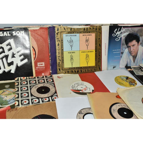 502 - ONE BOX OF SINGLE VINYL RECORDS, approximately one hundred and seventy records, artists include T.Re... 