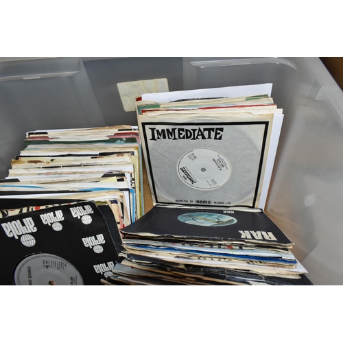 502 - ONE BOX OF SINGLE VINYL RECORDS, approximately one hundred and seventy records, artists include T.Re... 