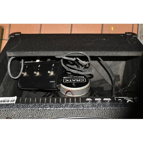 503 - A FRECKNALL ELECTRIC GUITAR AND 'CRATE' GLX65 GUITAR AMP, comprising a Telecaster shaped Frecknall e... 