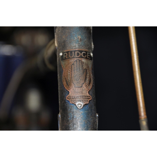 1082 - A MID 20TH CENTURY RUDGE AERO SPECIAL GENTS RACING BIKE with drop handlebars, GB sports front and re... 