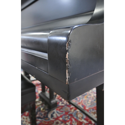 1200 - STEINWAY AND SONS, AN EBONISED OVERSTRUNG MODEL C 7FT5 SEMI-CONCERT GRAND PIANO, circa 1975, serial ... 