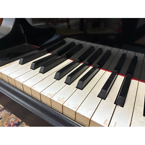 1200 - STEINWAY AND SONS, AN EBONISED OVERSTRUNG MODEL C 7FT5 SEMI-CONCERT GRAND PIANO, circa 1975, serial ... 