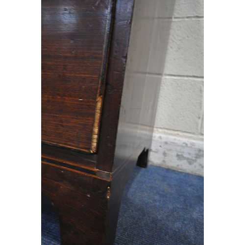 1209 - A GEORGIAN MAHOGANY CHEST OF TWO SHORT OVER THREE LONG DRAWERS, width 103cm x depth 53cm x height 96... 