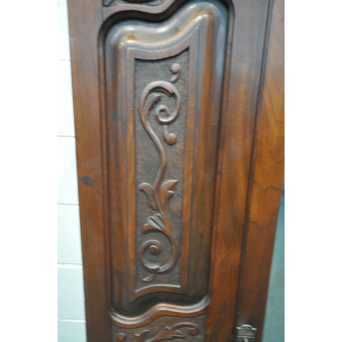 1222 - A 20TH CENTURY MAHOGANY WARDROBE, with a single bevelled mirror door, above a single drawer, width 9... 