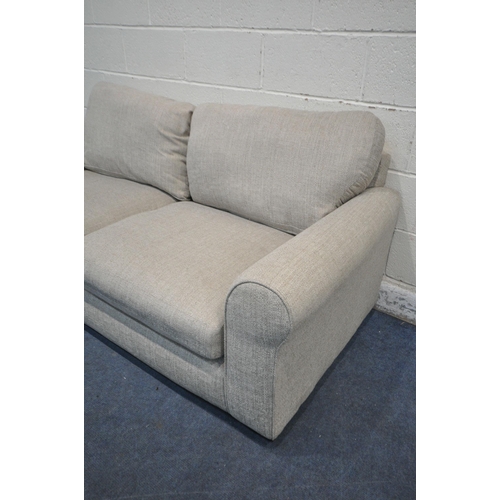 1325 - A CREAM UPHOLSTERED TWO SEATER SETTEE (condition report: appears clean)