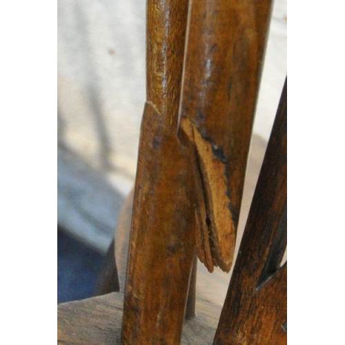 1225 - IN THE MANNER OF LUCIAN ERCOLANI, A MID CENTURY ELM AND BEECH SPINDLE BACK CHAIR, in the manner of A... 