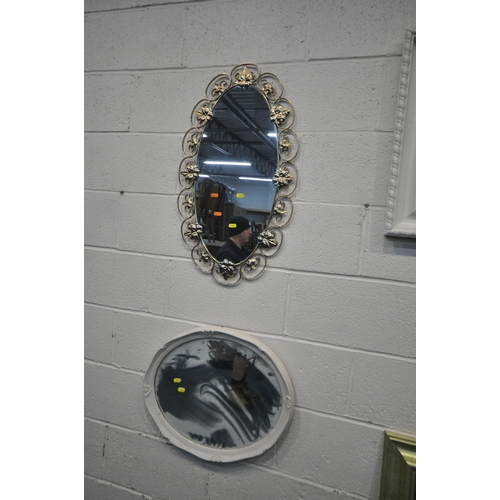 1257 - A SELECTION OF VARIOUS MIRROR, of  various styles, shapes and sizes, largest mirror 78cm x 109cm (co... 