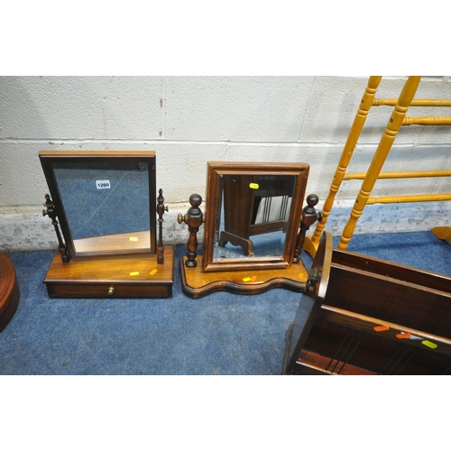 1260 - A SELECTION OF OCCASIONAL FURNITURE, to include a cylindrical display cabinet, with a single shelf, ... 