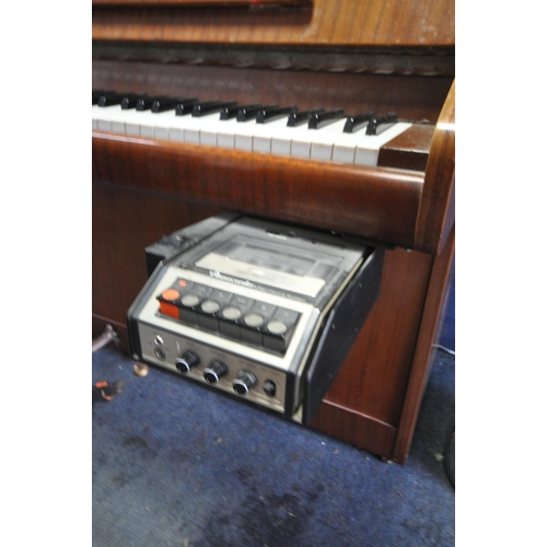 1273 - A BENTLEY UPRIGHT PIANO FITTED WITH A PIANOCORDER REPRODUCTION SYSTEM, piano has a walnut case, seri... 