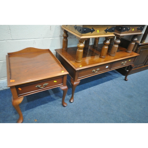 1283 - A SELECTION OF OCCASIONAL FURNITUE, to include a parker knoll mahogany coffee table, width 110cm x d... 