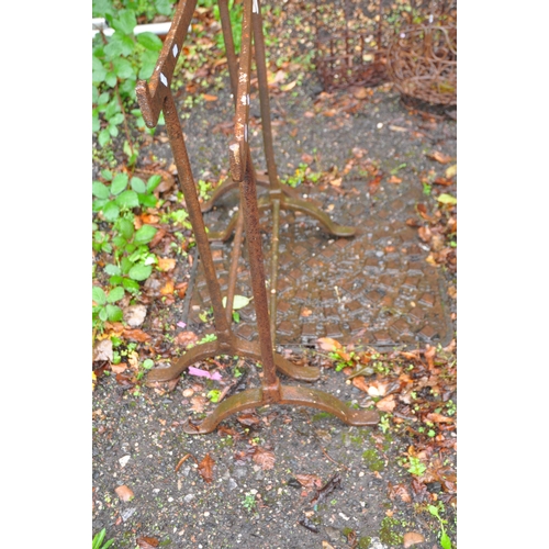 1005 - A PAIR OF 19th CENTURY HURDLE TRESTLES height 73cm