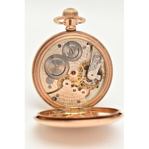 55 - A ROLLED GOLD OPEN FACE POCKET WATCH, manual wind, round white dial signed 'Collingwood Watchmakers ... 