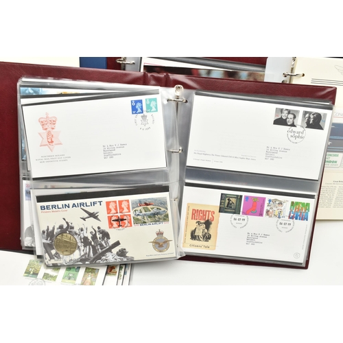 163 - AN AMOUNT OF ROYAL MAIL FIRST DAY COVERS, to include 1980s, 1990s large type covers, The history of ... 