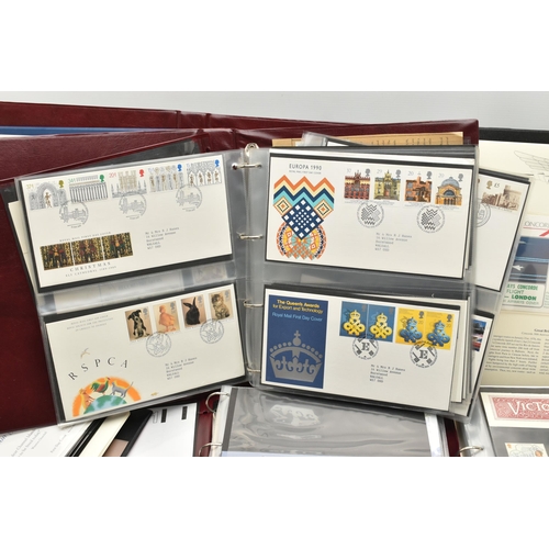 163 - AN AMOUNT OF ROYAL MAIL FIRST DAY COVERS, to include 1980s, 1990s large type covers, The history of ... 