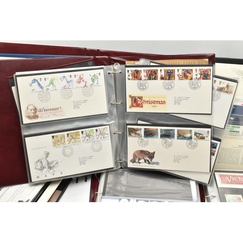 163 - AN AMOUNT OF ROYAL MAIL FIRST DAY COVERS, to include 1980s, 1990s large type covers, The history of ... 