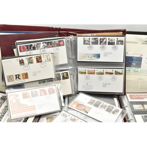 163 - AN AMOUNT OF ROYAL MAIL FIRST DAY COVERS, to include 1980s, 1990s large type covers, The history of ... 