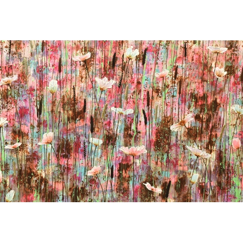 310 - JO STARKEY (BRITISH CONTEMPORARY) 'SWEETNESS & LIGHT', a meadow of wild flowers, signed bottom left,... 