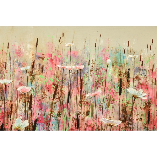 310 - JO STARKEY (BRITISH CONTEMPORARY) 'SWEETNESS & LIGHT', a meadow of wild flowers, signed bottom left,... 